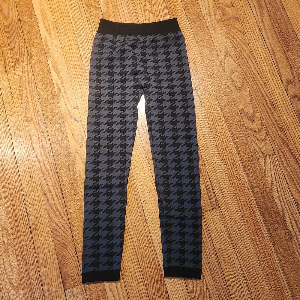 .Houndstooth Cuffed Sweatpants